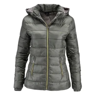 Kurtka damska Champion Hooded pikowana khaki-S - Kurtki damskie - miniaturka - grafika 1