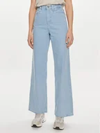 Spodnie damskie - Calvin Klein Jeansy K20K206579 Niebieski Wide Leg - miniaturka - grafika 1