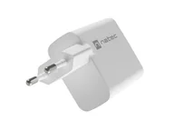 Ładowarki do telefonów - Natec Ribera GaN 65W USB-A USB-C biała - miniaturka - grafika 1
