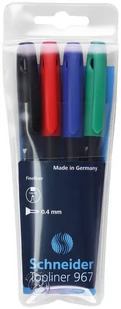 Schneider CIENKOPIS TOPLINER 967 0,4mm 4 KOLORY - Cienkopisy - miniaturka - grafika 1