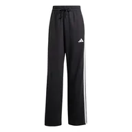 Spodnie rowerowe - adidas Kobiety ESSENTIALS 3-STRIPES OPEN HEM FRENCH TERRY PANTS, Black/White, XXL - miniaturka - grafika 1