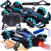 Zabawki zdalnie sterowane - Zdalnie Sterowany Samochód RC 4x4 z Dymem sterowanie GESTAMI RĘKI pilot Z979 - miniaturka - grafika 1