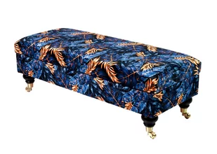 Kufer tapicerowany skrzynia QM-7 115cm EMRAWOOD Monstera 03 Crush Velvet - Ławki do przedpokoju - miniaturka - grafika 1