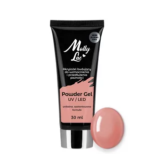 Powder Gel akrylożel budujący MollyLac Hema/di-Hema free Pudding 30 ml Nr 08 - Żele do paznokci - miniaturka - grafika 1