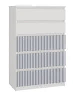 Wyposażenie pokoiku dziecięcego - Dziecięca komoda dla chłopca biały + niebieski H1-G92 - miniaturka - grafika 1