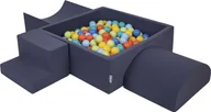 Suche baseny - KiddyMoon KiddyMoon Piankowy plac zabaw PPZP-KW30D-134 z piłeczkami granatowy: jasny zielony-pomarańcz-turkus-niebieski-babyblue-żółty basen 300/rampa L/półwałek L/schodek Zabawka plac zabaw - miniaturka - grafika 1