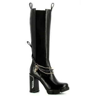 Czarne kozaki na obcasie CARINII - Carinii - Kozaki damskie - miniaturka - grafika 1