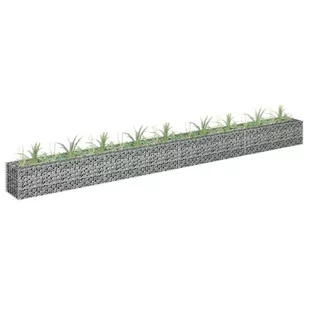vidaXL Donica gabionowa z galwanizowanej stali, 360 x 30 x 30 cm - Donice - miniaturka - grafika 1