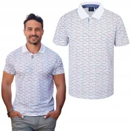 Koszulki męskie - POLO Koszulka Męska BIAŁA Bawełniana AMERICUM Elegancka XL Pako Jeans - miniaturka - grafika 1