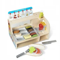 Zabawy w naśladowanie dorosłych - Bar kanapkowy Melissa & Doug 41650 34x20x24 cm - miniaturka - grafika 1