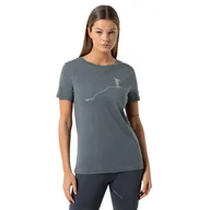 Koszulki sportowe damskie - Damska koszulka z merino Super.Natural Women's Berggluck Tee turbulence blue/various - S - miniaturka - grafika 1
