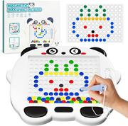 Zabawki interaktywne dla dzieci - Tablica magnetyczna Mozaika Montessori Układanka Koraliki Krążki Dla Dzieci PANDA - miniaturka - grafika 1