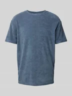 Koszulki męskie - T-shirt z prążkowanym, okrągłym dekoltem model ‘HELLAS’ - miniaturka - grafika 1