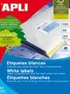 Etykiety samoprzylepne i bloki etykiet - Etykiety uniwersalne APLI, 38x21,2mm, prostokątne, białe 100 ark. - miniaturka - grafika 1