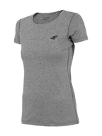 Koszulki sportowe damskie - 4F T-shirt funkcyjny w kolorze szarym - miniaturka - grafika 1