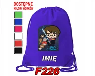 Torby szkolne - WOREK SZKOLNY NA WF SPORTOWY NA BUTY MAGIA FILM KINO HP KID- IMIĘ - miniaturka - grafika 1