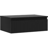 Szafki łazienkowe - Mexen Rivel szafka łazienkowa podumywalkowa 70 cm z blatem, 1 szuflada, ryflowana , czarna mat - 91A20-07023-1-BFC71 - miniaturka - grafika 1