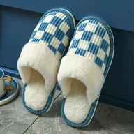 Kapcie damskie - TEMU Przytulne Kapcie Wsuwane z Polarową Podszewką - Czerwono-Białe-Czarne-Różowe , Miękka Tkanina i Podeszwa EVA na Każdą Porę Roku - Uniseks Domowe - miniaturka - grafika 1