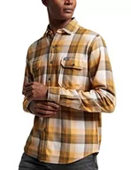 Bluzy męskie - Superdry Vintage Flannel Shirt Bluza męska, Orange Twill Check, S - miniaturka - grafika 1