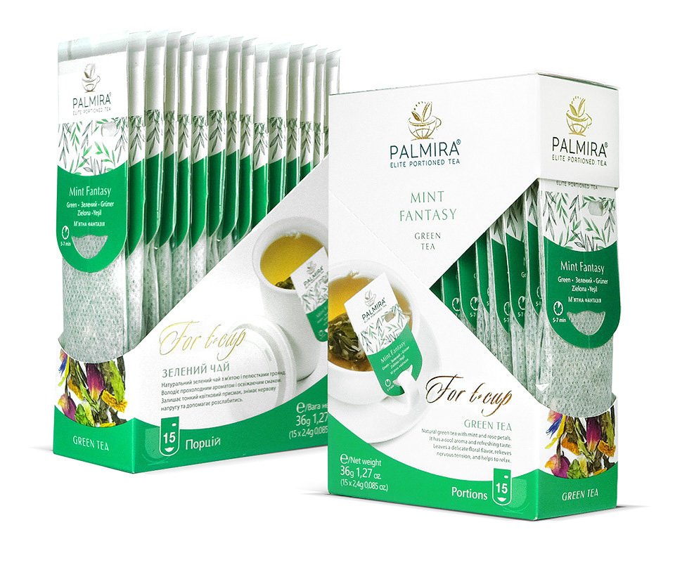 Palmira Mint Fantasy – luksusowa zielona herbata liściasta w saszetkach z miętą