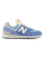 Trampki damskie - New Balance Skórzane sneakersy "U574" w kolorze czarno-błękitnym - miniaturka - grafika 1