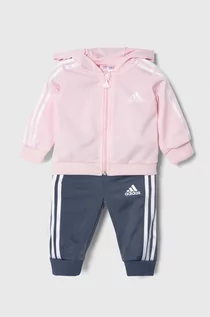 Dresy i komplety dla dziewczynek - adidas dres niemowlęcy kolor różowy - grafika 1