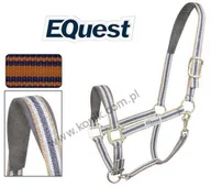 Kantary dla koni - EQUEST Kantar DUAL PLUS - pomarańczowy/granatowy - miniaturka - grafika 1