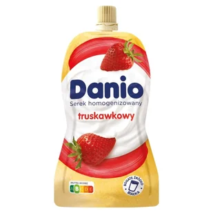 Danone Serek homogenizowany truskawkowy z wapniem i witam... - Kefiry, jogurty, maślanki - miniaturka - grafika 1