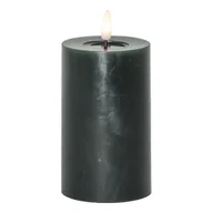 Świece - Świeca LED woskowa FLAMME FLOW zielona 15cm 1500h - miniaturka - grafika 1