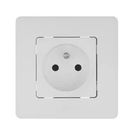 Gniazdka elektryczne - Legrand Gniazdo pojedyncze 2P + Z NILOE ECO biały - miniaturka - grafika 1