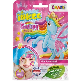 Craze INKEE Unicorn maseczka w płachcie dla dzieci 5y+ 1 szt. - Kremy dla dzieci - miniaturka - grafika 1
