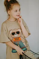 Koszulki dla dziewczynek - T-shirt oversize Jackie Teddy - miniaturka - grafika 1