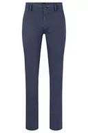 Spodenki męskie - BOSS Męskie spodnie Schino-Slim D Slim-Fit z elastycznej satyny bawełnianej, jasnoniebieskie, 31/32, niebieski, 31W / 32L - miniaturka - grafika 1