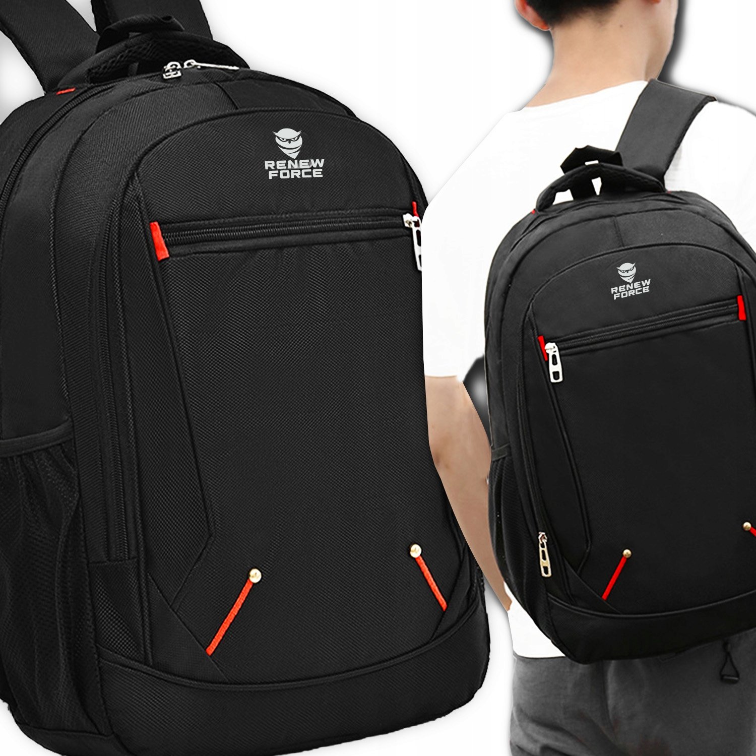 Pojemny plecak miejski sportowy turystyczny szkolny Wzmocniony laptop 20L