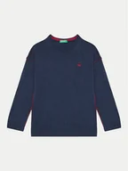 Swetry dla chłopców - United Colors Of Benetton Sweter 1041H1025 Granatowy Regular Fit - miniaturka - grafika 1