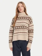 Swetry damskie - Barbour Golf Helen LKN1560GY15 Beżowy Regular Fit - miniaturka - grafika 1