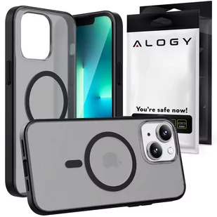 Etui matowe Alogy MagCase do MagSafe obudowa z pierścieniem magnetycznym do Apple iPhone 14 Czarne - Etui i futerały do telefonów - miniaturka - grafika 2