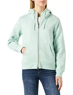 GANT Damska bluza z kapturem Tonal Archive Shield Zip Hoodie bluza z kapturem, miętowa zieleń, standardowa, Minty Green, S - Bluzy damskie - miniaturka - grafika 1