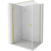 Kabiny prysznicowe - Mexen Mist-B kabina prysznicowa uchylna 70 x 120 cm, transparent, złota szczotkowana - 8A2T-070-120-55-00 - miniaturka - grafika 1