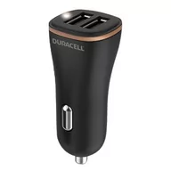 Ładowarki samochodowe - Duracell Ładowarka samochodowa 2xUSB 27W czarna - miniaturka - grafika 1