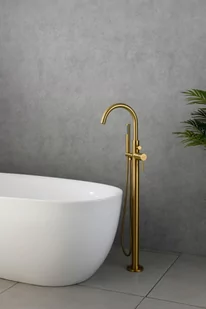 DEN-BWP.090 ZŁOTY SZCZOTKOWANY (MAT) - Baterie umywalkowe - miniaturka - grafika 1