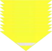 Czapki dla dzieci - Chusta odblaskowa bandana z pasem odblaskowym dzieci 45x45x66cm żółta 10szt - miniaturka - grafika 1