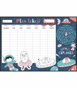 Plan lekcji kreatywne ufo, nowy rok szkolny, rozmiar A4 - Szkolne artykuły papiernicze - miniaturka - grafika 1