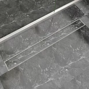 vidaXL vidaXL Odpływ/Spust liniowy przysznicowy 1030x140 mm, stal nierdzewna - Syfony - miniaturka - grafika 1