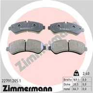 Klocki hamulcowe - Klocki hamulcowe - komplet ZIMMERMANN 22791.205.1 - miniaturka - grafika 1