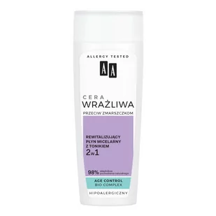 Oceanic Cera Wrażliwa Przeciw Zmarszczkom Wygładzający Rewitalizujący płyn micelarny z tonikiem 2w1 bezzapachowy 200ml - Toniki i hydrolaty do twarzy - miniaturka - grafika 1