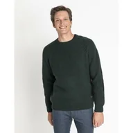 Swetry męskie - Lee Chunky Crew Neck Dk Męski Sweter Klasyczny Bottle Green L83Klnbb-L - miniaturka - grafika 1