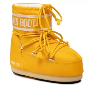 Buty dla dziewczynek - Śniegowce Moon Boot - Icon Low Nylon 14093400008 D Yellow - grafika 1