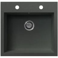 Zlewozmywaki - EOS Zlewozmywak granitowy COMO szary metalik - miniaturka - grafika 1