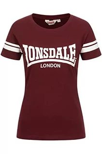 Koszulki i topy damskie - Lonsdale T-shirt damski KILLEGRAY, Oxblood/White, XXL 117403 - grafika 1